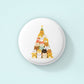 Cat Christmas Tree Button