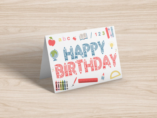 Happy Birthday Card for Teachers